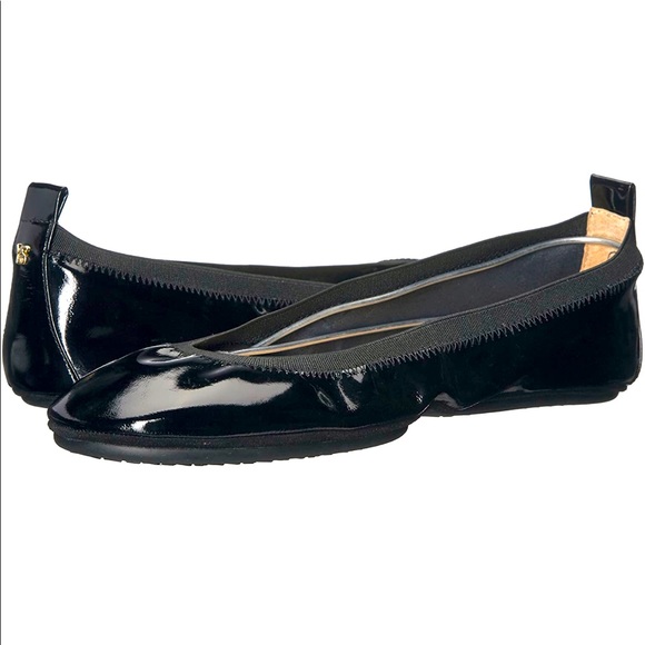 Yosi Samra Women's Ballet Flats in Glossy Black